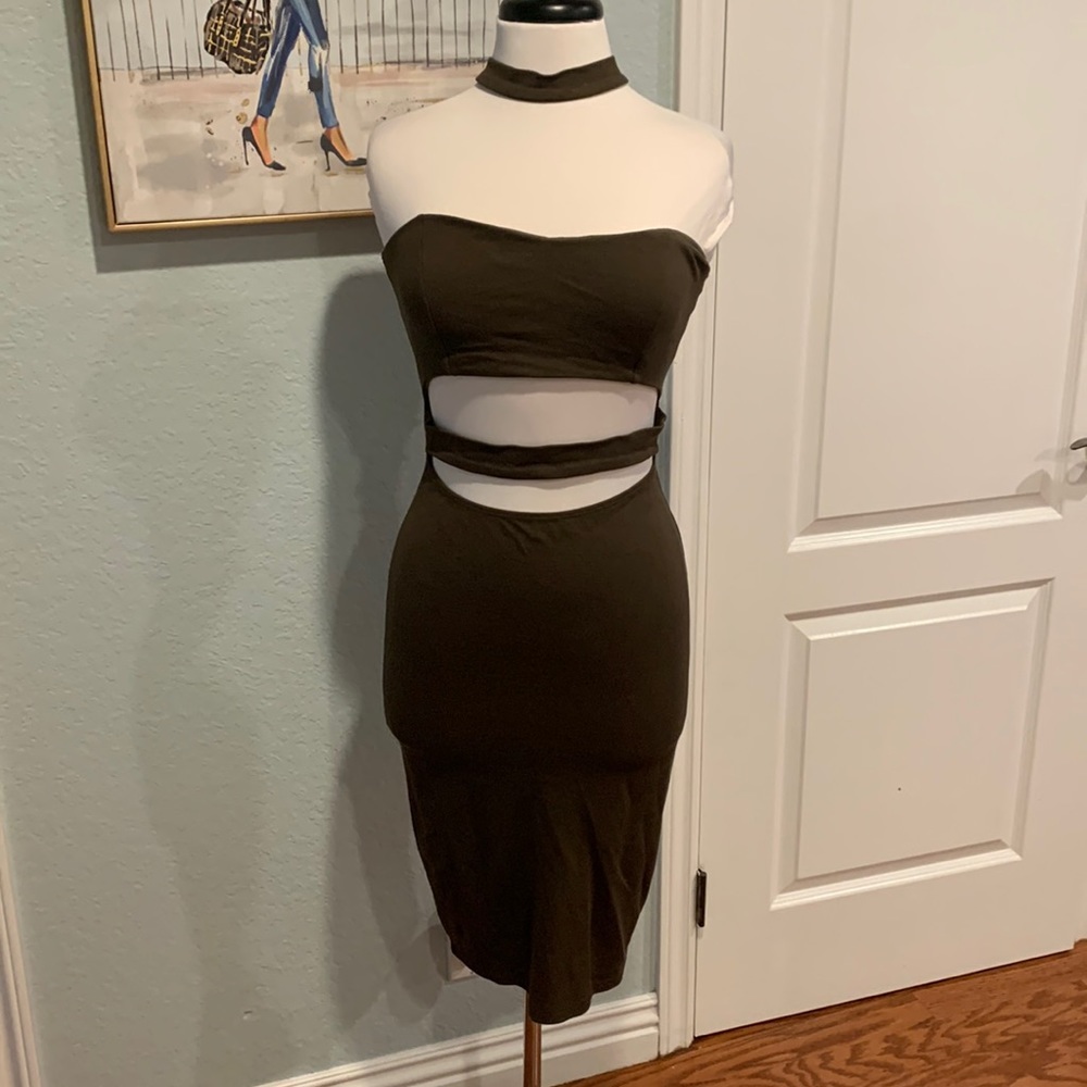 Obsession Cut-Out Bodycon Midi • Sz L